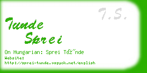 tunde sprei business card